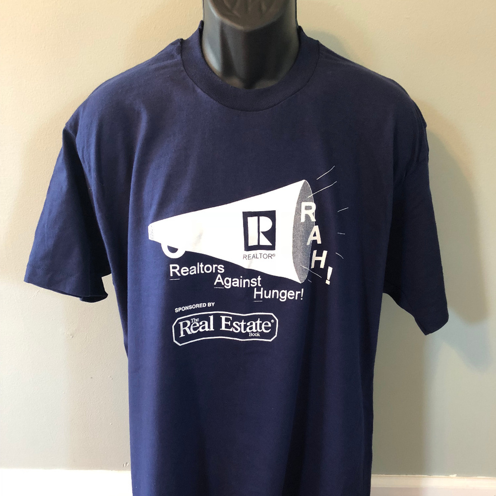 1980s Realtors Against Hunger Shirt Blue XL